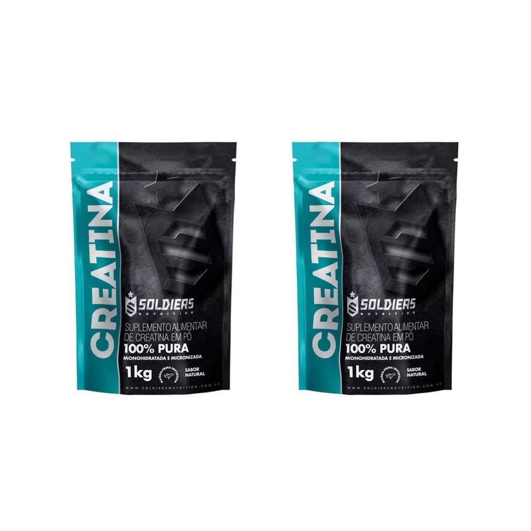 2x Creatina Monohidratada 1kg 100% Pura Importada Soldiers Nutrition