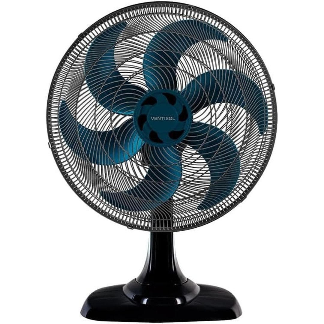 Ventisol Ventilador de Mesa Oscilante, Turbo 6 Pás Premium, Azul, 50cm, 220V
