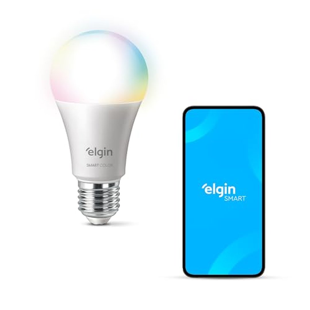 Lâmpada Inteligente Smart Color 10W Elgin RGB