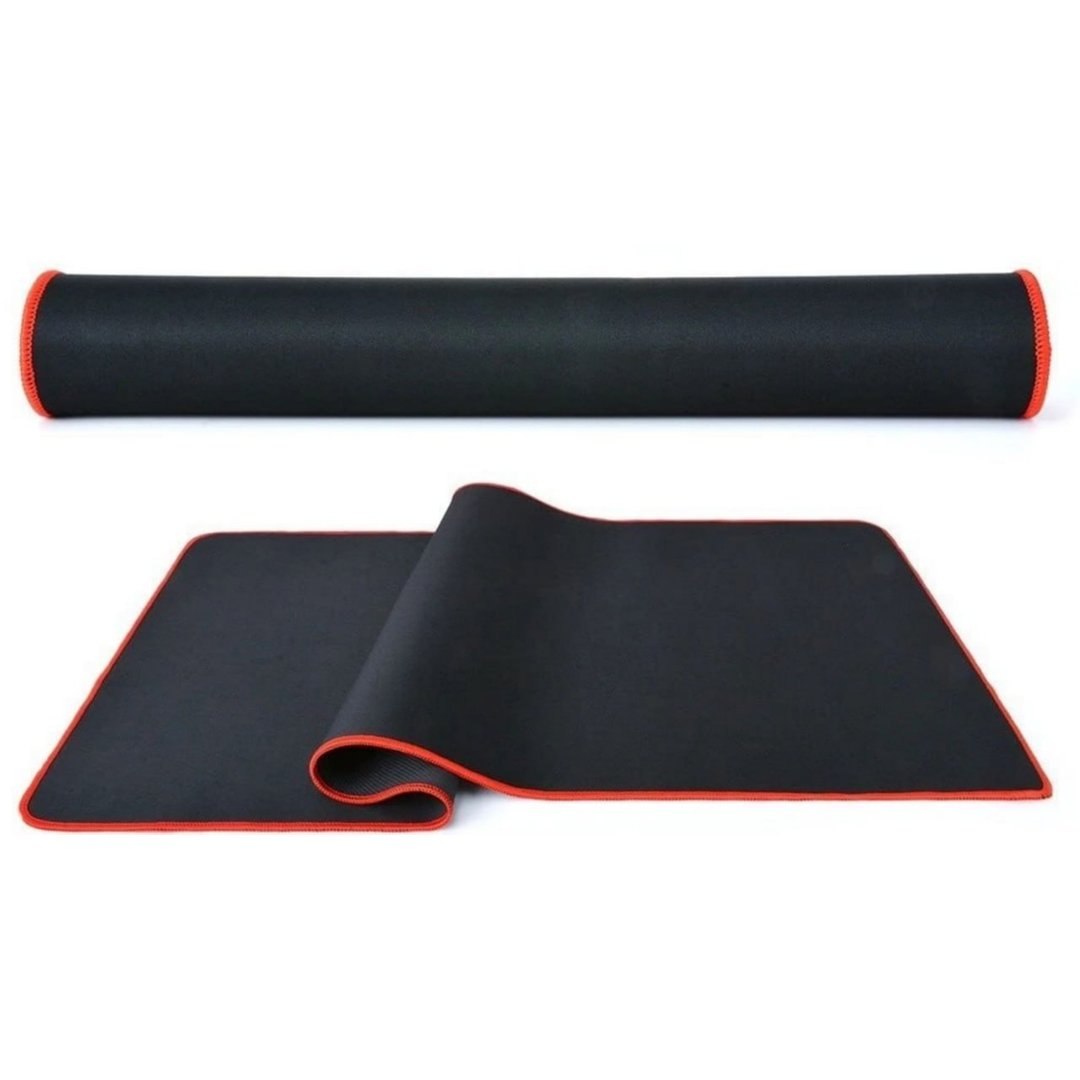 Ativa 12h - MousePad Gamer Speed Borda Vermelha Costurada 70 X 30 X 0.3cm