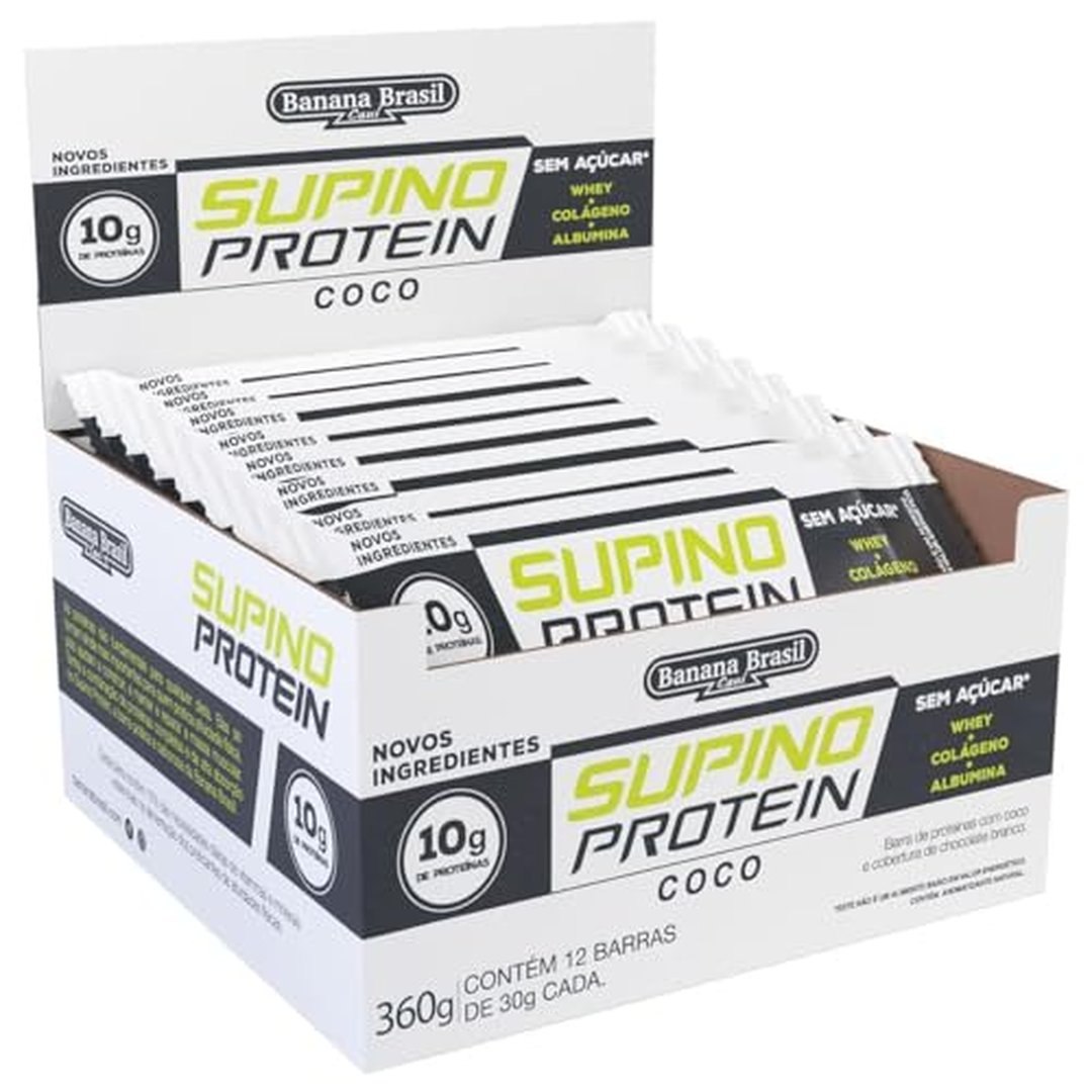 Barra De Proteína Supino Protein Coco - 12 Unidades