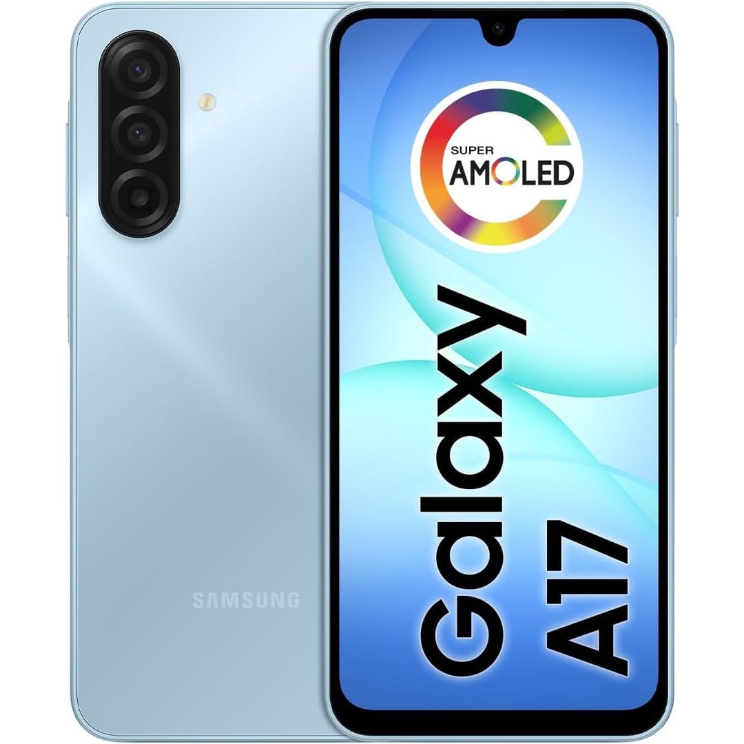 Celular Samsung Galaxy A17, 128GB, 4GB, 50MP Tela 6.7", IP54 - Azul