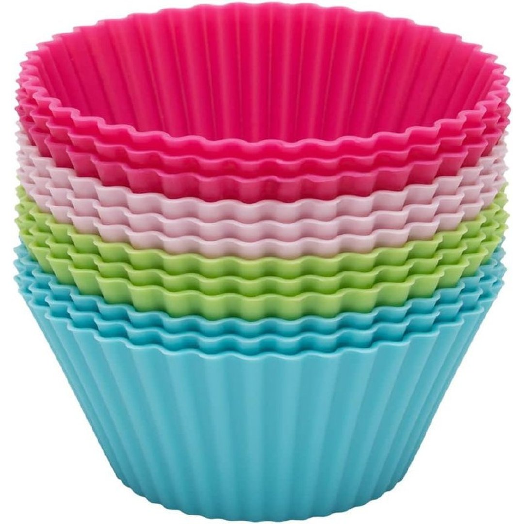 Jogo de Formas para Muffins Redondo com 12 Peças Mimo Style Multicor