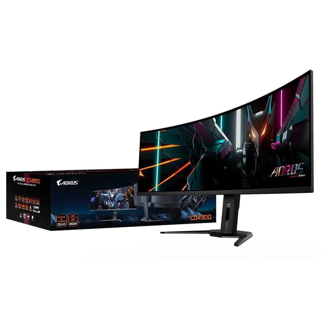 Monitor Gamer Gigabyte AORUS QD-OLED 49", Dual QHD, 144Hz, 0.03ms, FreeSync Premium Pro, HDR 400, USB-C, Altura Ajustável, Som Integrado - CO49DQ-SA