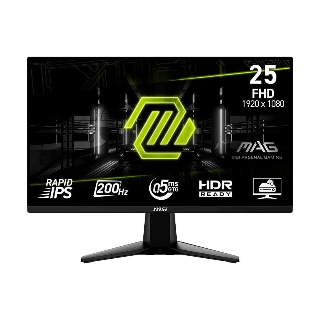 Monitor Gamer MSI MAG 25", Full HD, 200Hz, 0.5ms, Rapid IPS, FreeSync Premium, HDR Ready, Preto - MAG 255F E20