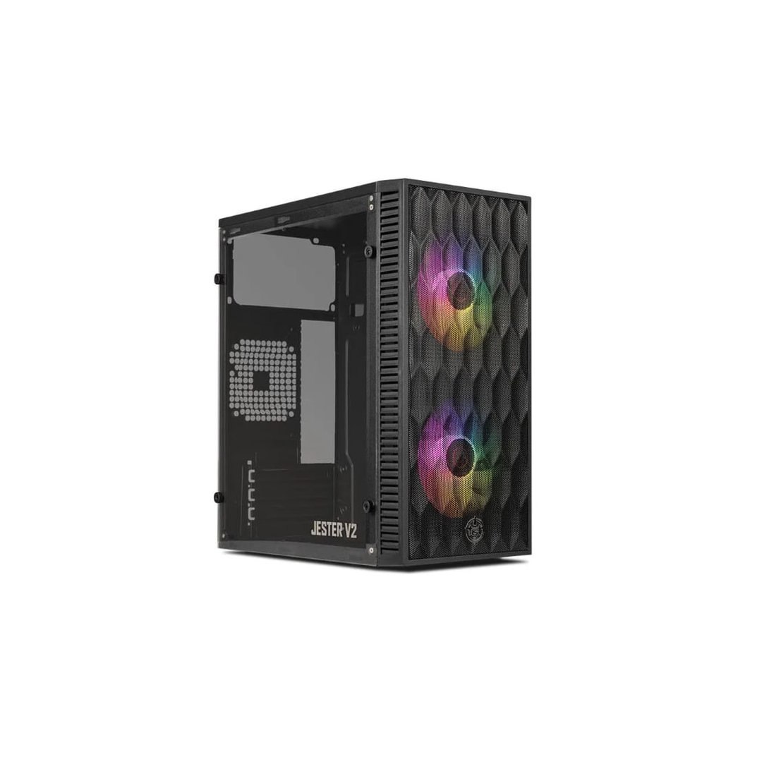 Gabinete Gamer Tgt Jester V2 Rainbow Mini-Tower, Com 2 Fans