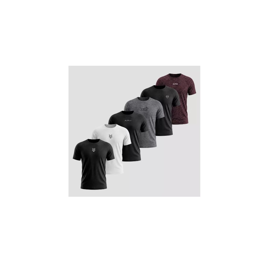 Kit 6 Camisetas Mais Procuradas Alpha