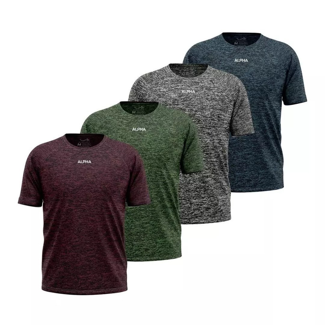 Kit 4 Camisetas Dry Alpha Co Masculina