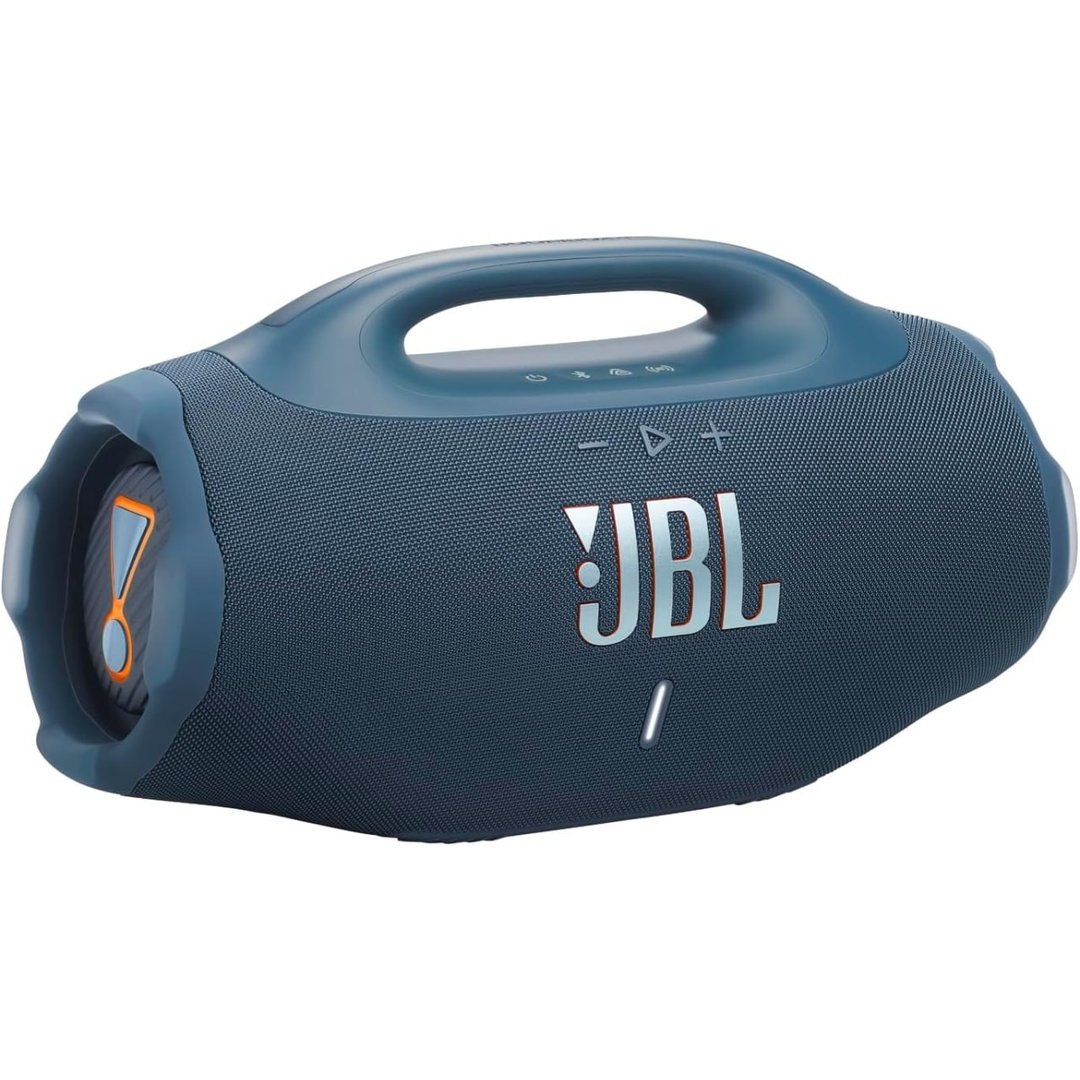 JBL Boombox 4, Altifalante Bluetooth portátil, som JBL Pro, AI Sound Boost, resistente à água/pó IP68, autonomia de 34 h, Life, Auracast, 2 configurações de reforço de graves, azul