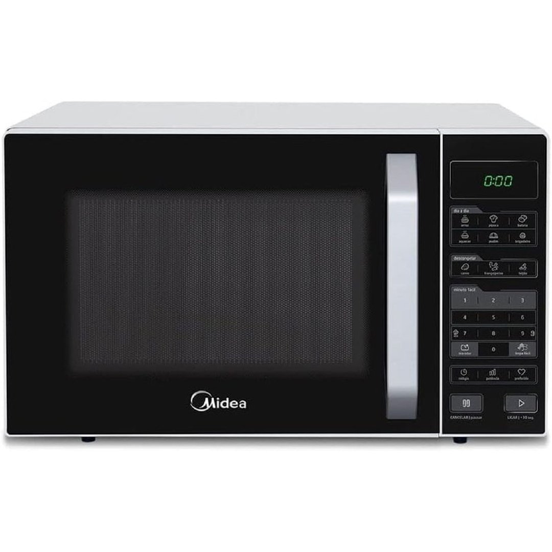 Micro-ondas 27L Branco e Preto Midea LED 127V MXSA27P1