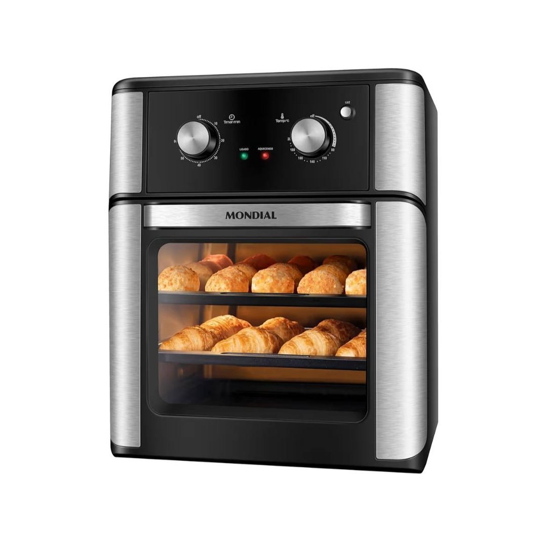 MONDIAL Fritadeira Air Fryer Forno Oven Analógica 12L, Preto, 2000W, 110V - AFON-12L-AB