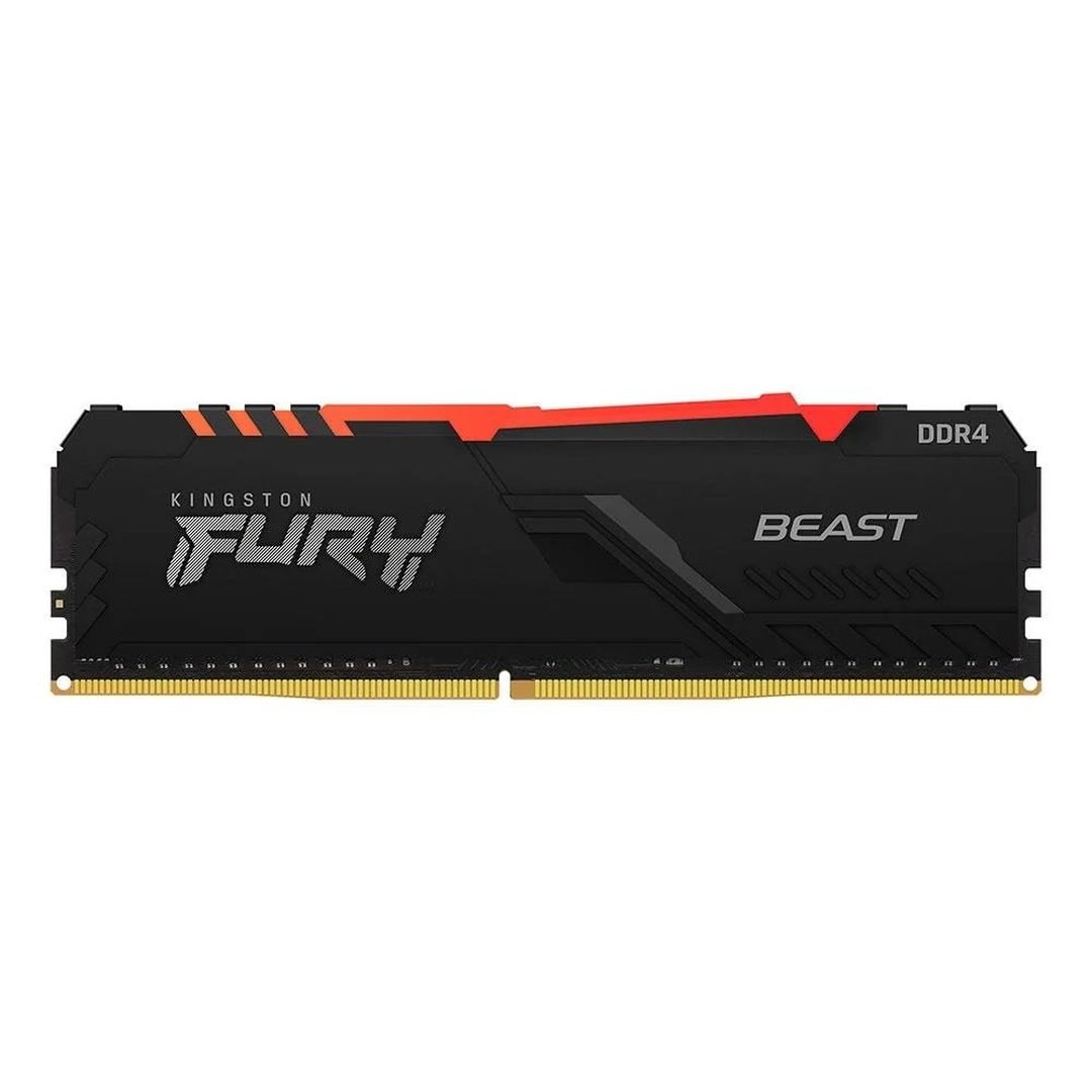 Memória RAM Kingston Fury Beast, RGB, 8GB, 3600MHz, DDR4, CL17, Preto - KF436C17BBA/8