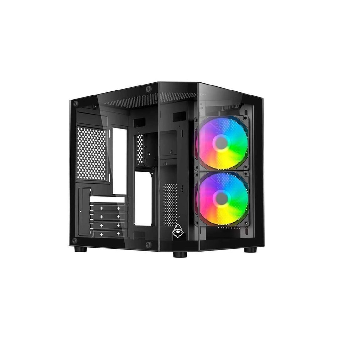 Gabinete Gamer Aquário Mancer CV700M, Mini-Tower Lateral de Vidro Com 2 Fans