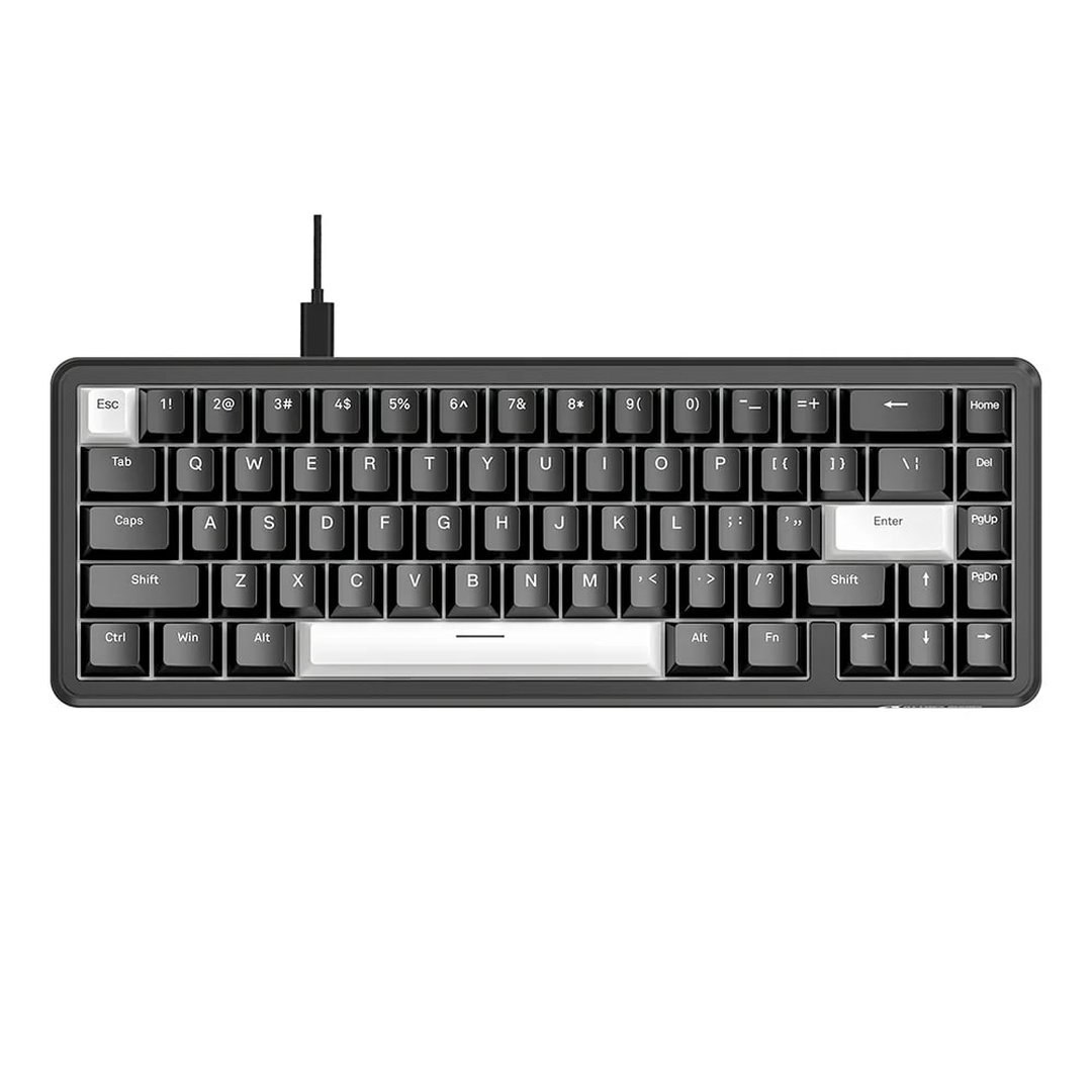 Teclado Magnético Gamer Attack Shark X65 HE, Rapid Trigger, 8000Hz, 0.01mm, Business Black, Preto - AS-X65HE-BB