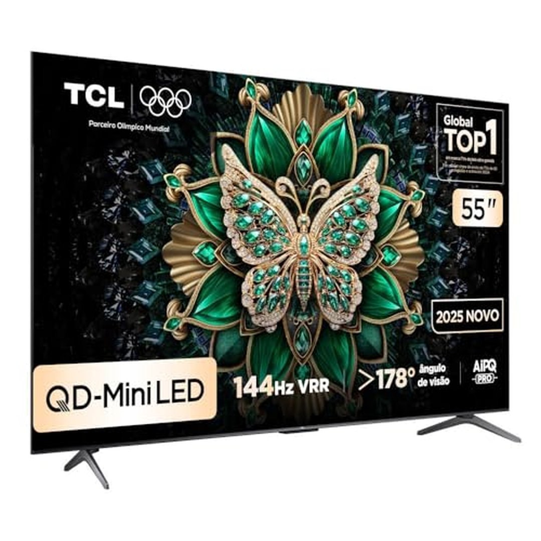 Smart TV TCL 55 Polegadas QLED Mini LED 4K C6K 144Hz