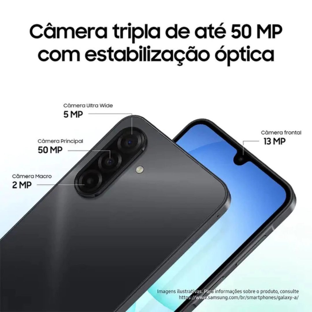 Smartphone Samsung Galaxy A17 4G 6.7 256GB 8GB Câmera Tripla