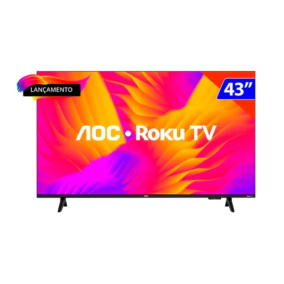 Tv Smart 43 Polegadas Aoc Roku Hd Wi-fi 43s5155/78g