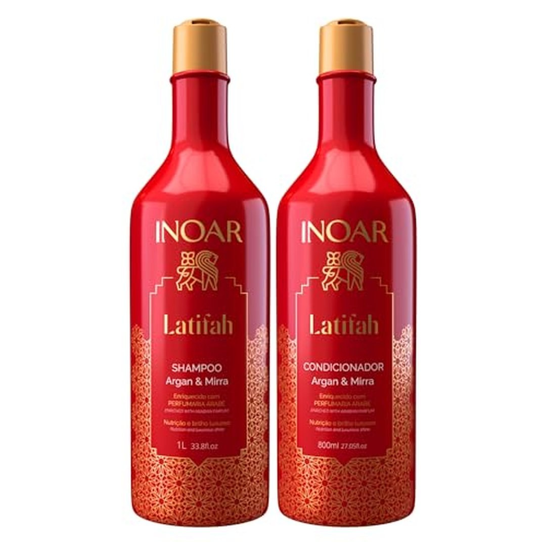 Kit Latifah Shampoo 1L e Condicionador 800ml Argan e Mirra Inoar