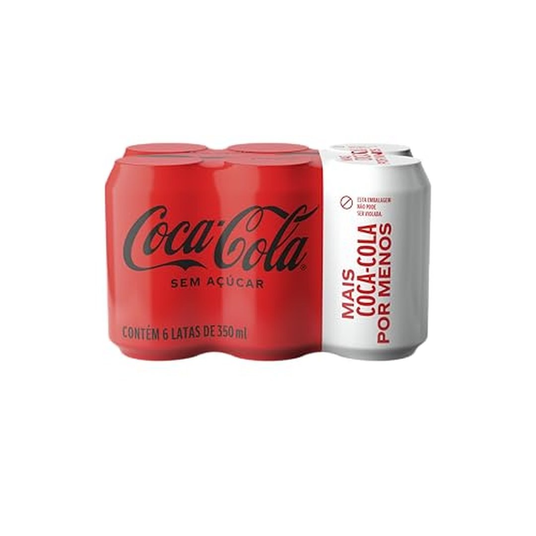 Pack de Coca-Cola sem Açúcar 350Ml 6 unidades