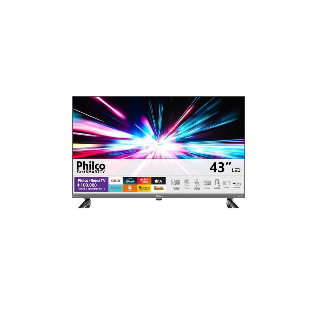 Smart TV 43" Philco Roku TV HDR10 Dolby Áudio