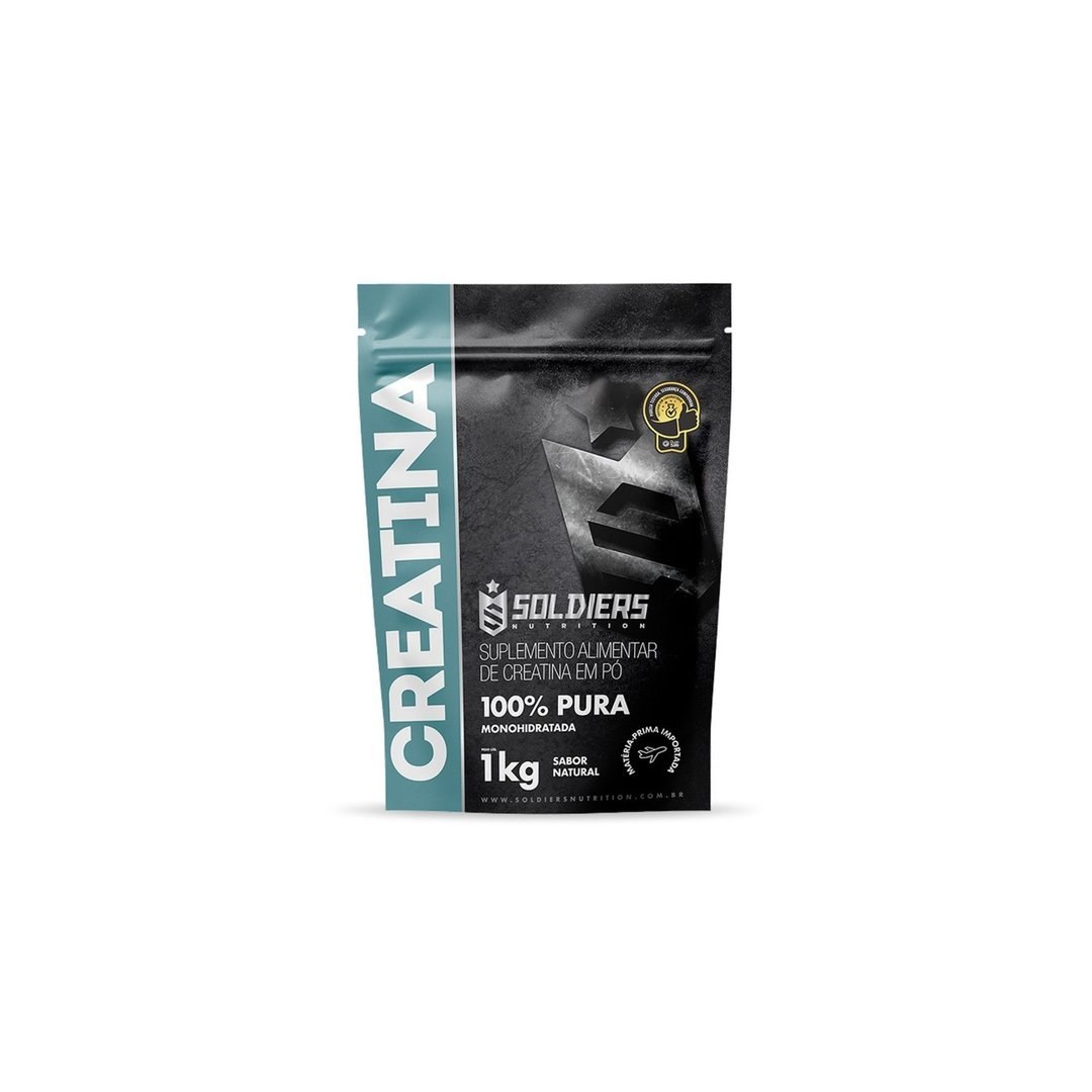 Creatina 1kg Suplemento Monohidratada em Pó 100% Pura Importada - Soldiers Nutrition