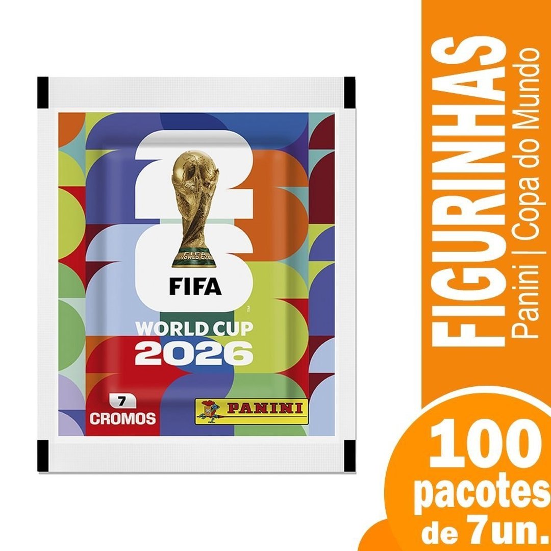 100 Envelopes com 7 Figurinhas Display - Copa do Mundo 2026