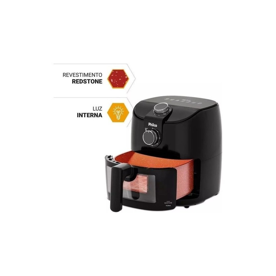 Air Fryer Philco 4L Revestimento Redstone 1500W PAF40A