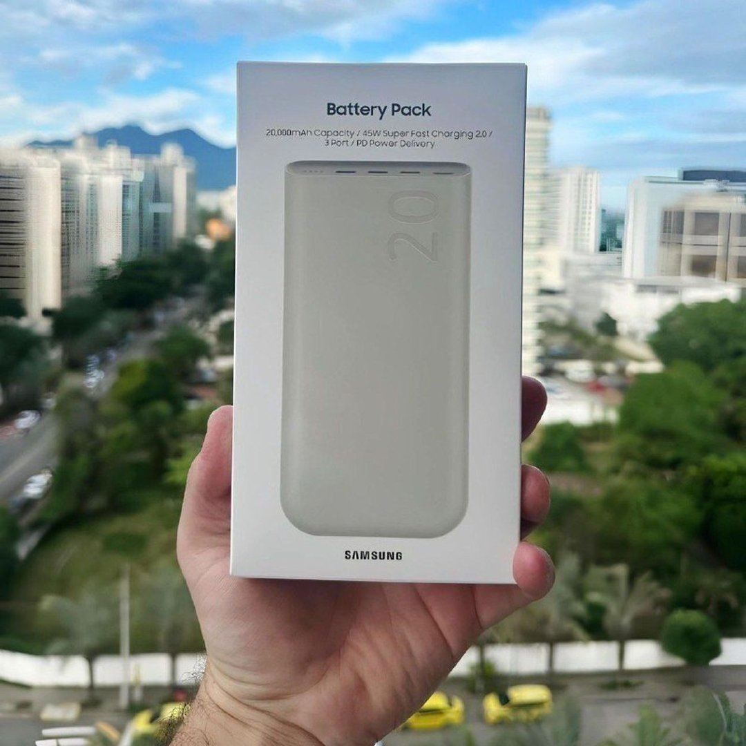 Carregador Portátil Samsung 3x USB-C 20000mAh Super Rápida 45W