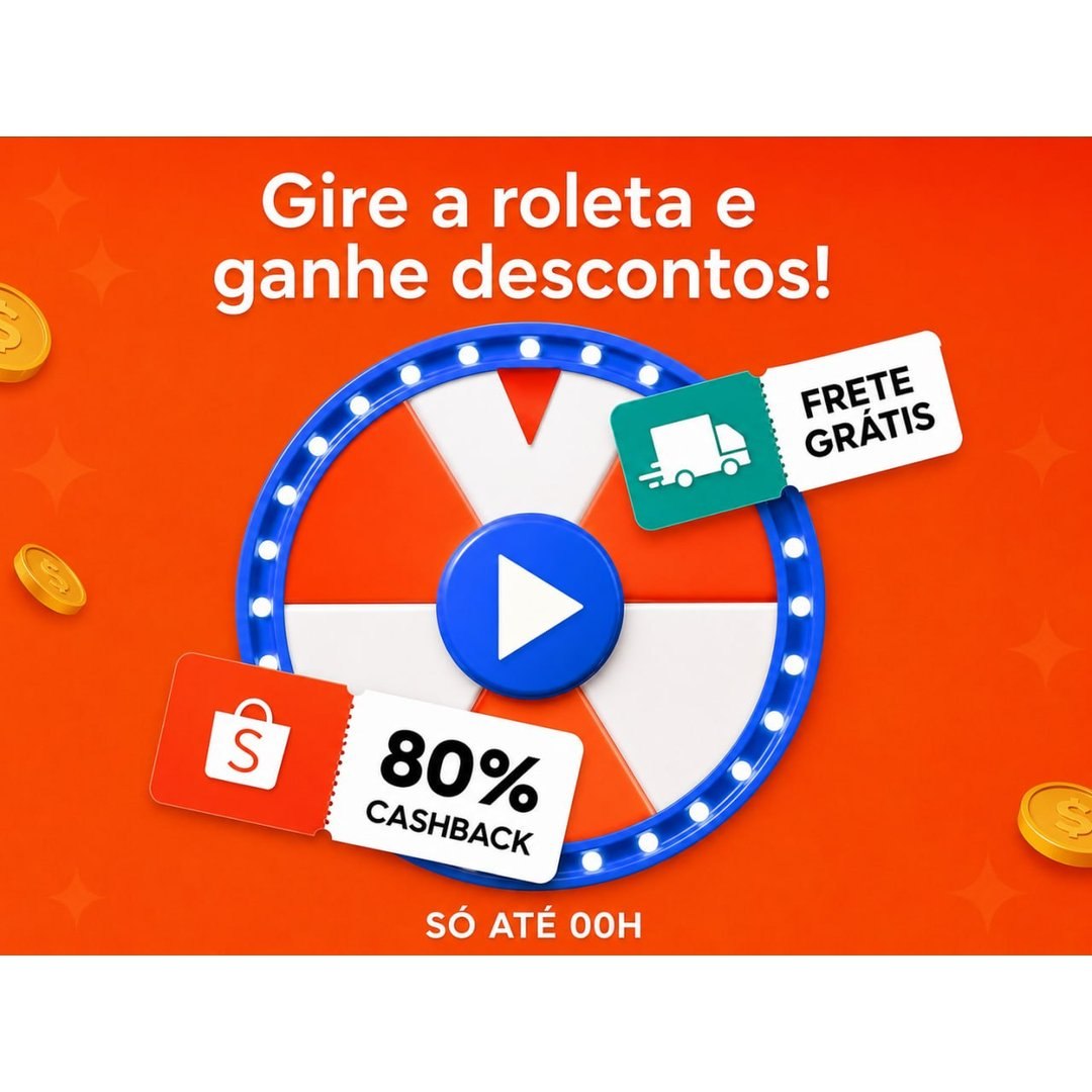 Só Até 00h - Roleta Shopee no APP