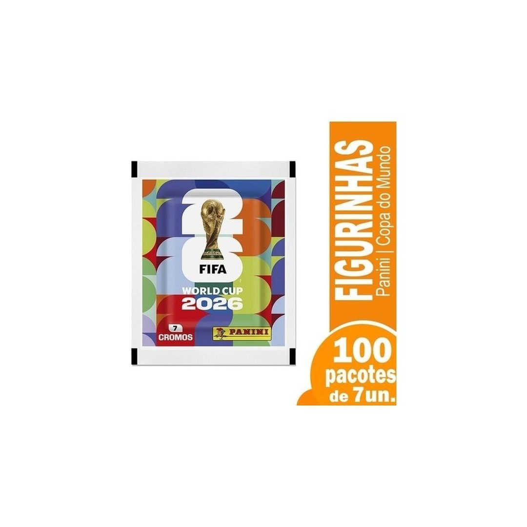 Figurinhas Panini da Copa do Mundo 2026 - 100 Envelopes com 7 Figurinhas Display