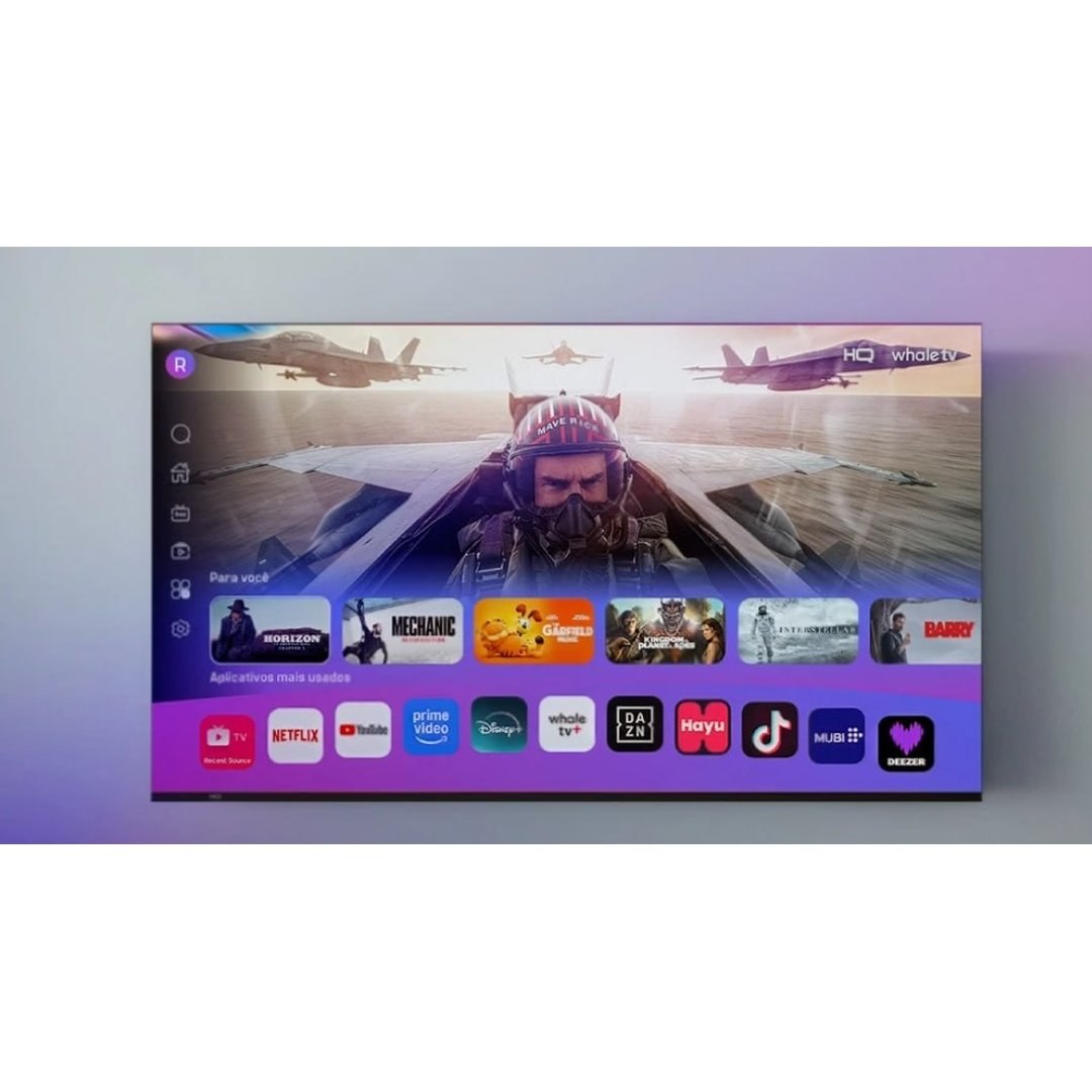 Smart TV HQ QLED 50 Polegadas HQ-QLED50SM 4K Wi-Fi Bluetooth, Dolby Audio, Apps, Netflix, YouTube e Prime Video, 3 HDMI