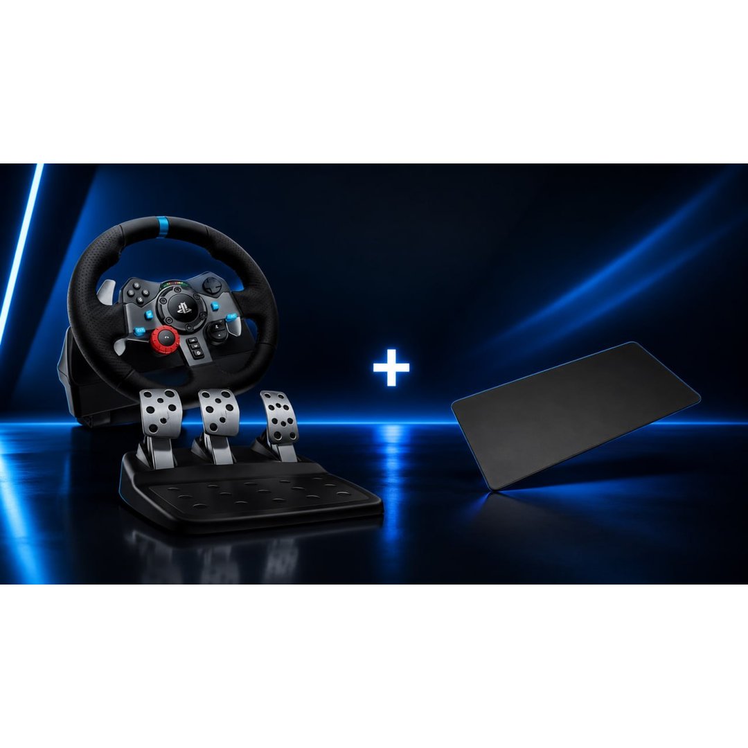 Volante de Corrida Driving Force C/ Pedal Logitech G29 PS4 + Mousepad
