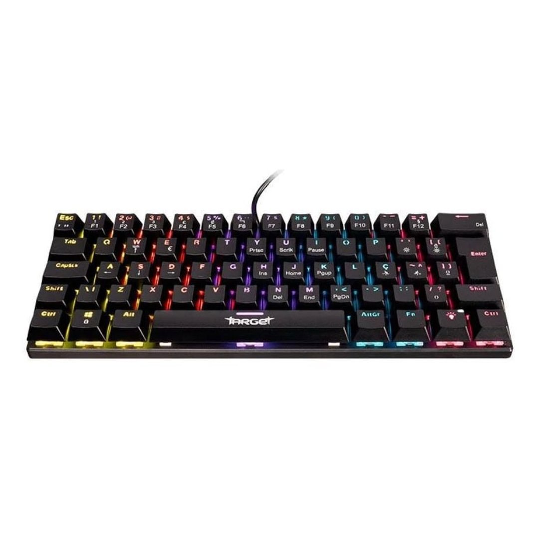 Teclado Mecanico TGT Sherman V3 C1, Rainbow, ABNT2, Switch Vermelho, Preto