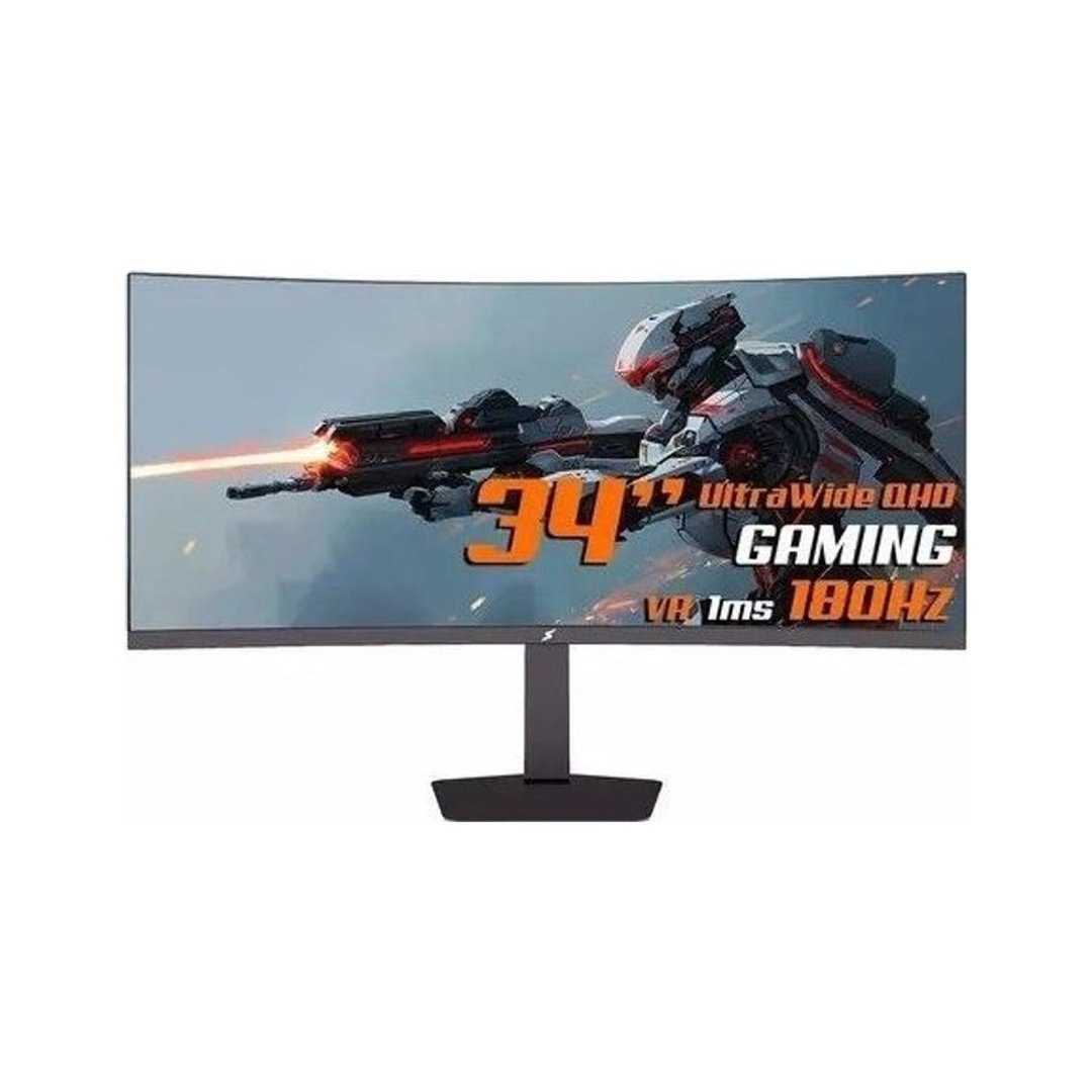 Monitor Gamer SuperFrame Enterprise, 34 Pol, Curvo, UltraWide Quad Hd, VA, 1ms, 180Hz