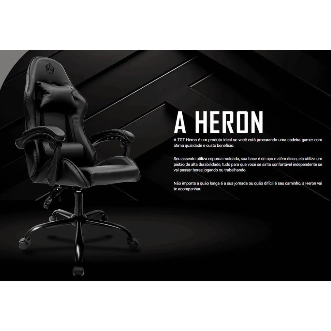 Cadeira Gamer TGT Heron, Preta
