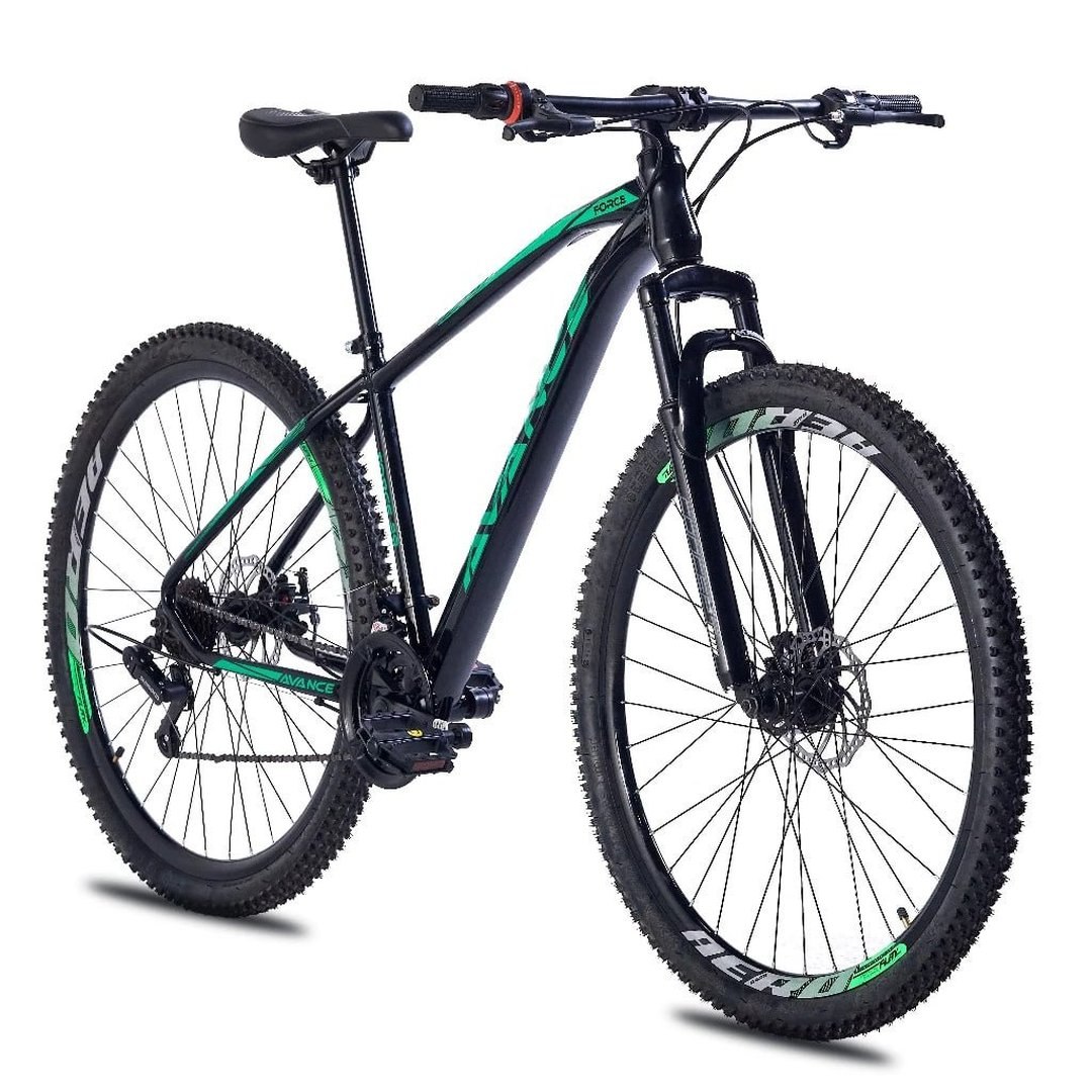 Bicicleta Aro 29 Avance Aço Susp (NV) Tras. Shimano 21v Quadro 17 Freio Disco