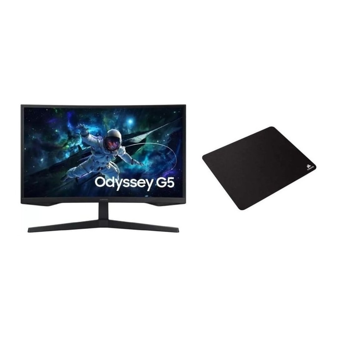 Monitor Gamer Curvo Samsung Odyssey G5, 27" VA, Quad HD, 165Hz, 1ms + Mousepad