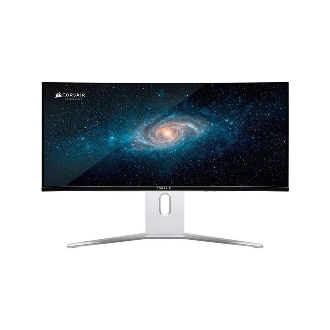 Monitor Gamer Curvo Corsair Xeneon QD-OLED 34", WQHD, 240Hz, 0.03ms, FreeSync Premium, G-Sync Comp., HDR 400, USB-C, Altura Ajustável