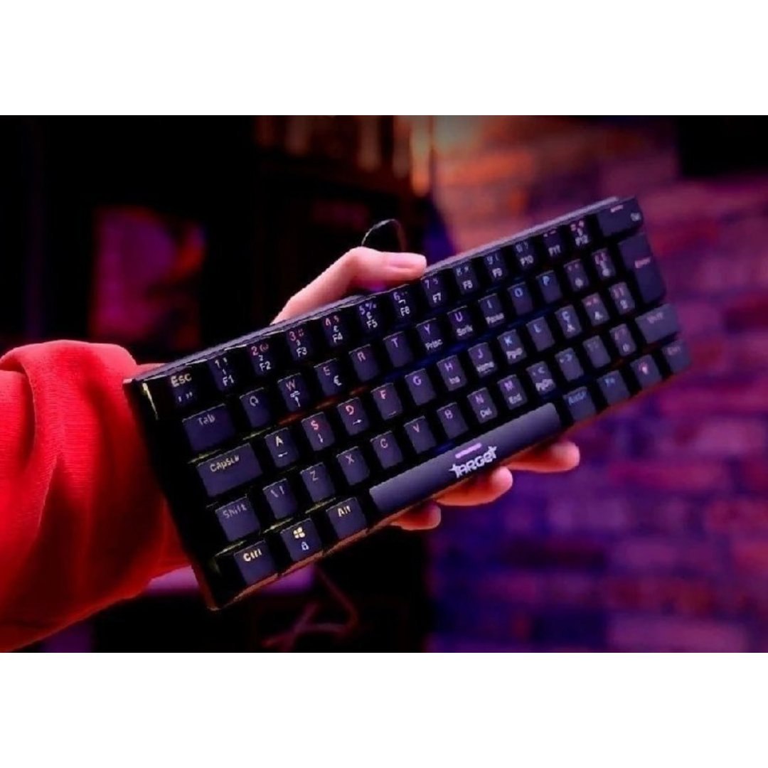 Teclado Mecanico TGT Sherman V3 C1, Rainbow, ABNT2, Switch Vermelho, Preto