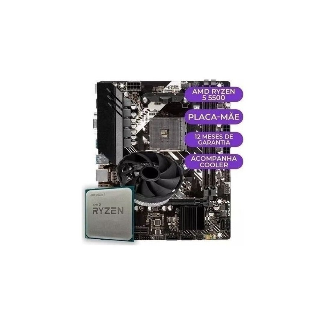 Kit Upgrade Gamer AMD Ryzen 5 5500 + B450m