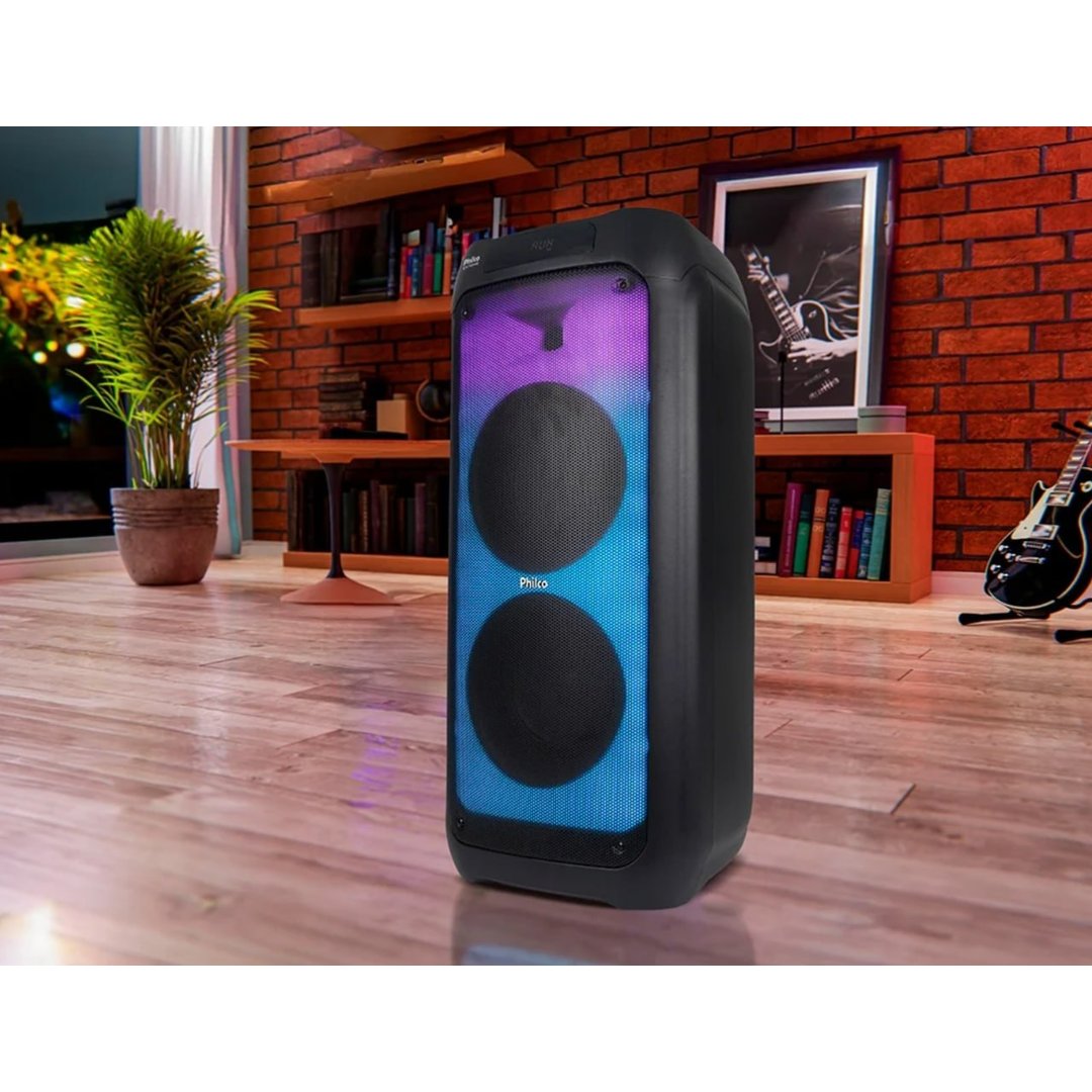 Caixa de Som Acústica Philco PCX10101, 2000W RMS, Bateria Interna (até 20h), Bluetooth e TWS