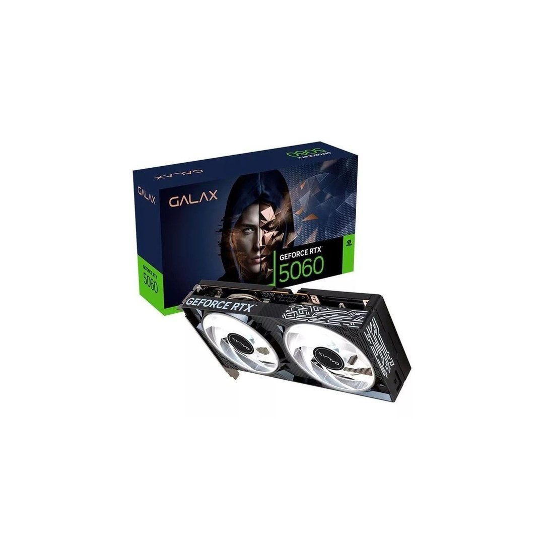 Placa de Vídeo NVIDIA GeForce Galax RTX5060 1 Click OC 2X 8GB - 128 Bits