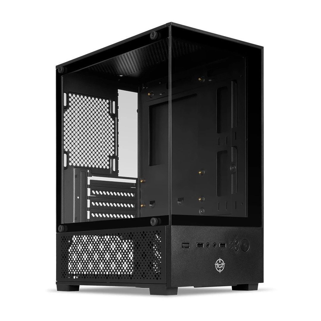 Gabinete Gamer TGT Legion, Mini-Tower, Lateral de Vidro Preto