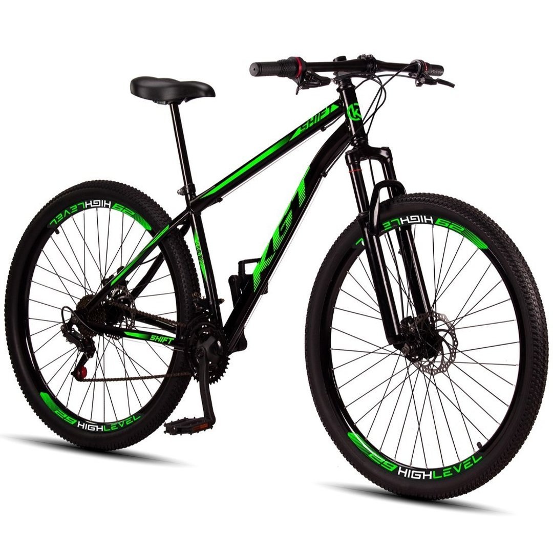 Bicicleta Aro 29 KGT Shift Aço Carbono Freios a Disco 21 Marchas
