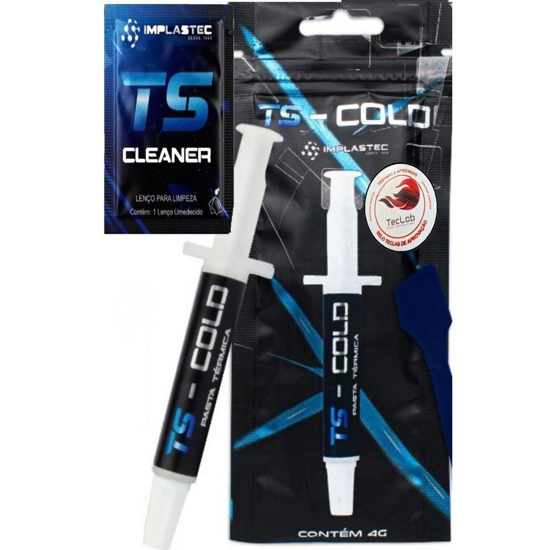 Pasta Térmica Ts Cold 04(QUATRO) Gramas 10.5 W/mk para uso em Cpu Ps3 Ps4 Ps5 Xbox e One Sx