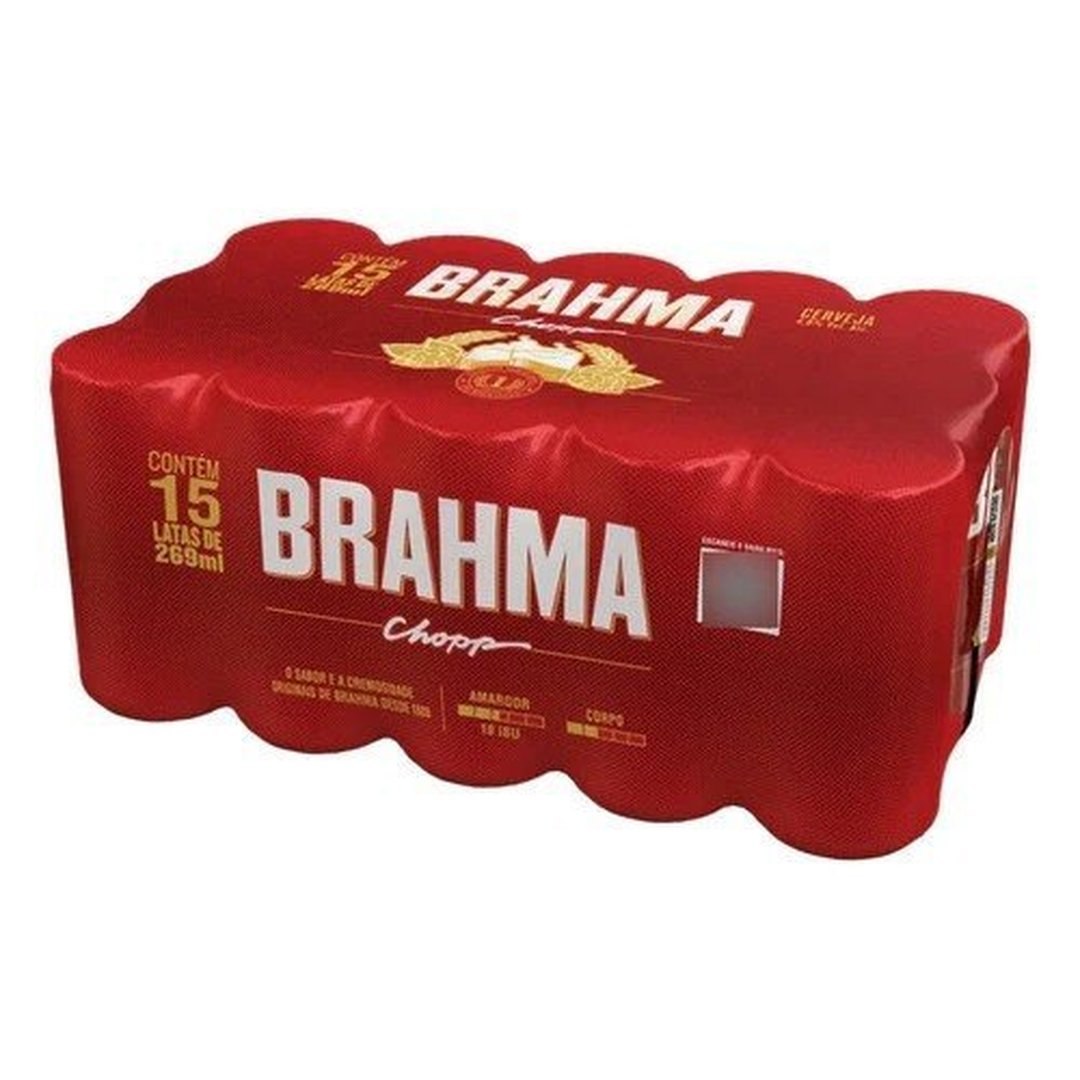 Cerveja Brahma Chopp Lager 269ML 15 unidades