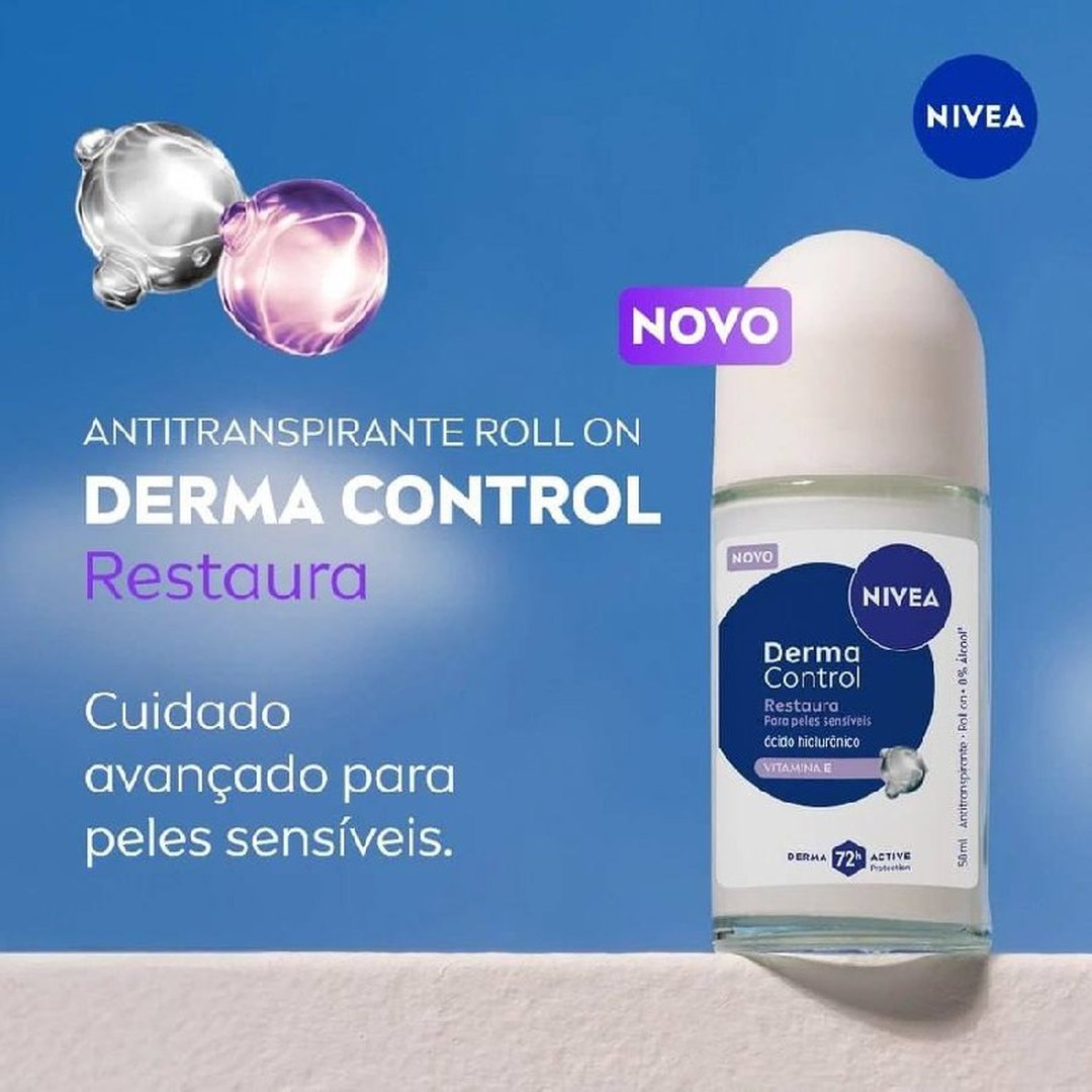 2 Desodorante Nivea Roll-On Restaura 50ml Antitranspirante