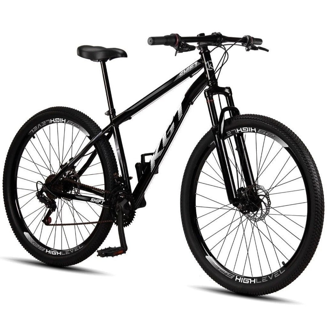Bicicleta Aro 29 Kgt Shift Aço Carbono Freios A Disco 21 Marchas Suspensão Diant