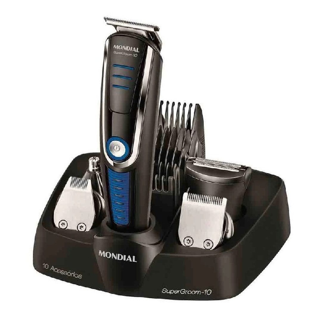 Aparador de Pelos Super Groom 10 em 1 Bg-03 Sem Fio Mondial