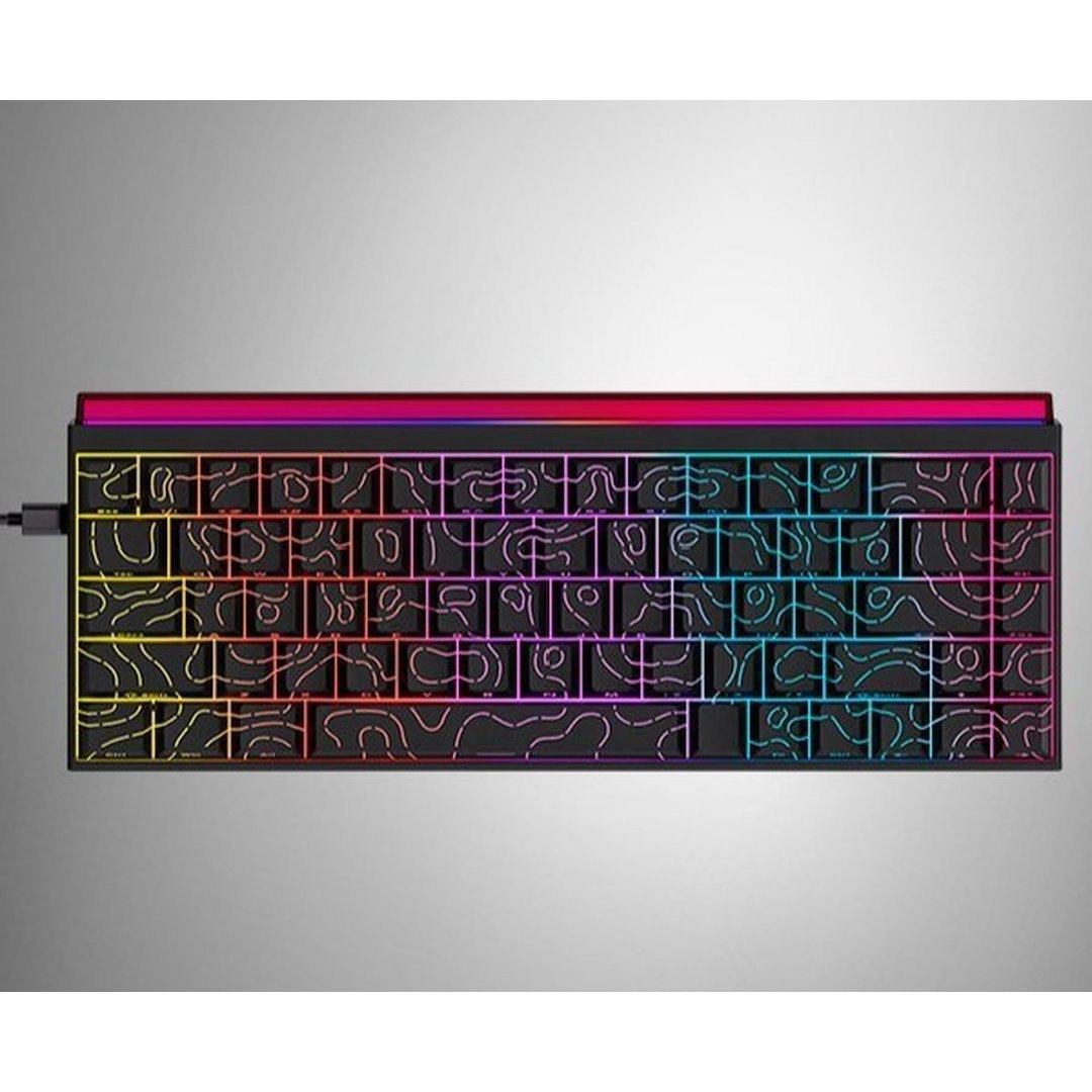 Teclado Mecanico Ajazz NK68, Rainbow, Switch Vermelho, Preto, NK68-Bk